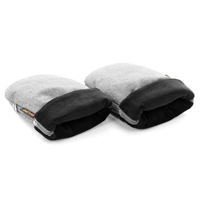 Kunstleder-Handschuhe für den Kinderwagen Soil Grau.