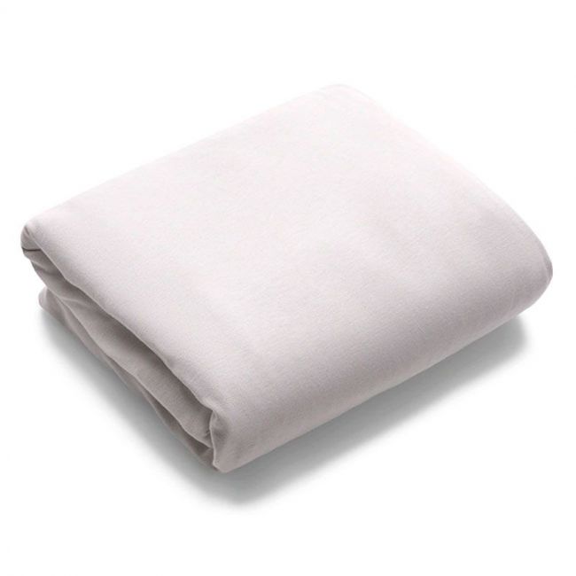 Drap Housse en coton blanc minéral pour lit de voyage BUGABOO Stardust