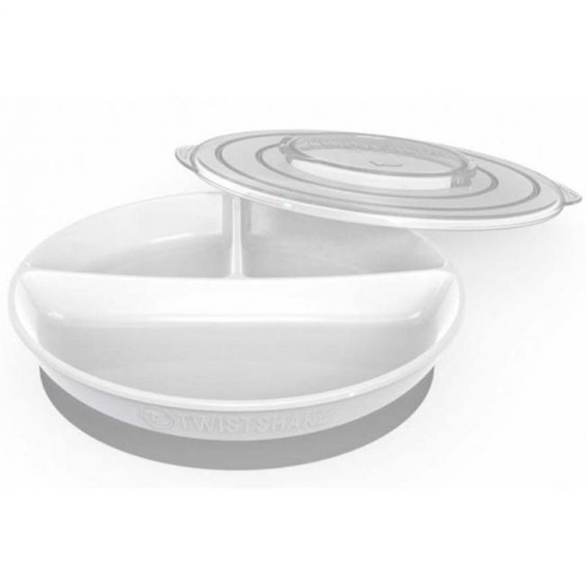 Assiette divisée TWISTSHAKE 6m+ blanc