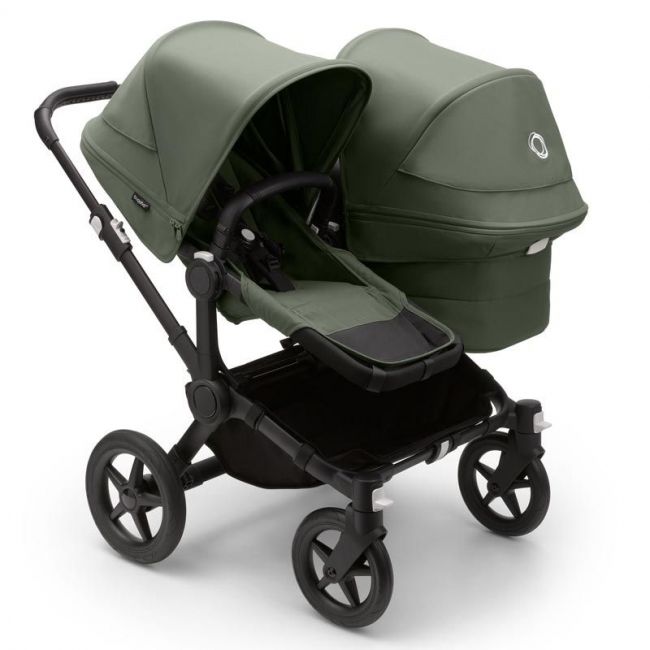 Bugaboo Donkey 5 Duo Komplett Schwarz/Grün-Wald.