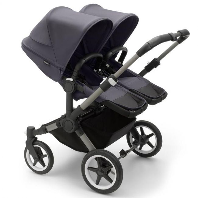 Bugaboo Donkey 5 Twin Komplett Grau/Blau-Blau Sturm