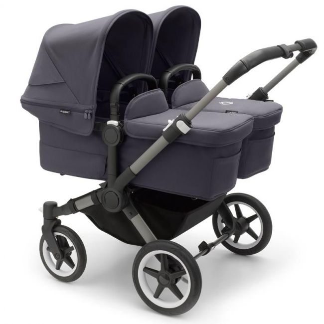 Bugaboo Donkey 5 Twin Komplett Grau/Blau-Blau Sturm