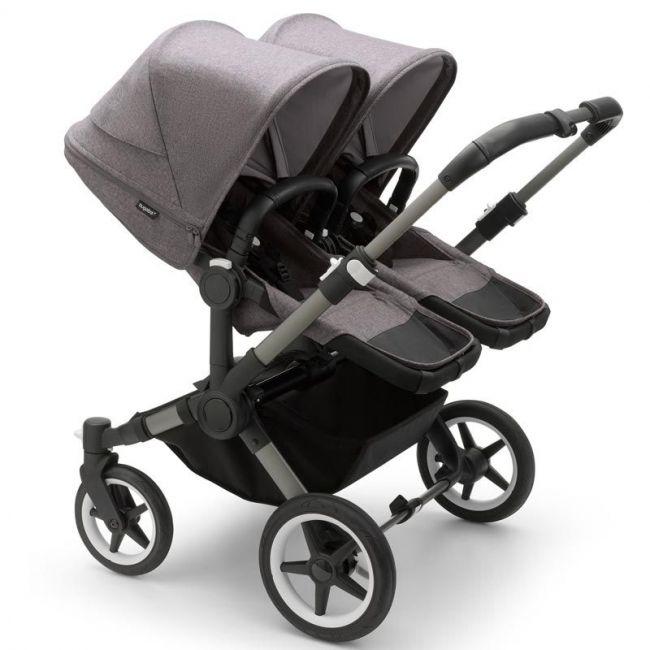 Bugaboo Donkey 5 Twin Komplett Grau/Melange Grau - Grau Melange