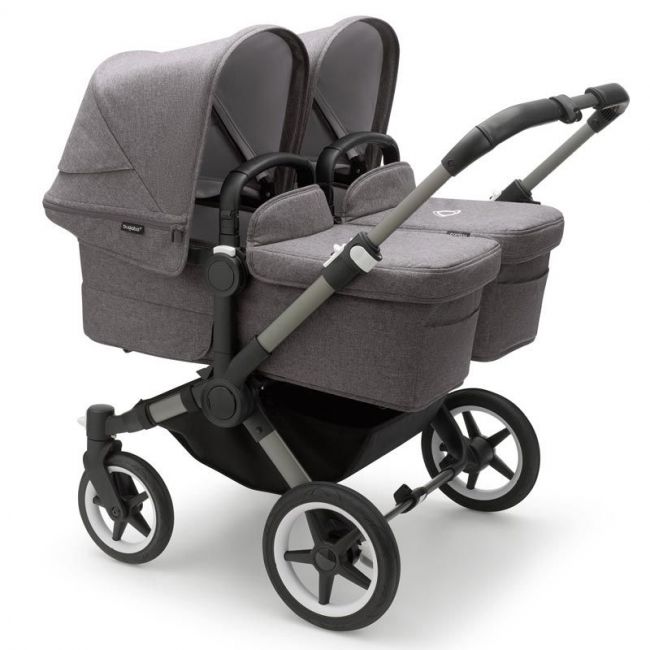 Bugaboo Donkey 5 Twin Komplett Grau/Melange Grau - Grau Melange
