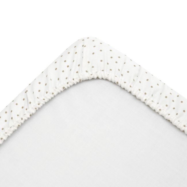 Lenzuolo per mini culla Pack 2 pezzi 50X82X10 cm Vichy10 Beige