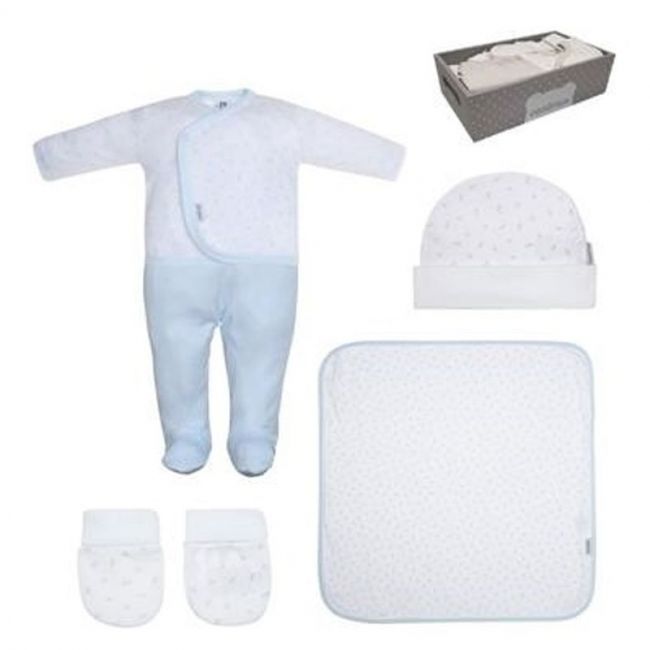 Set Prima Vestizione 5 Pezzi Pcsrf800 409,1 Tinta Unita Celeste T1