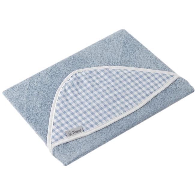 Manteau de bain en bambou 80x80cm Vichy Bleu