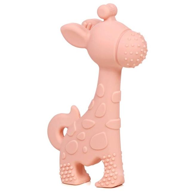 Girafe rose de dentition en latex