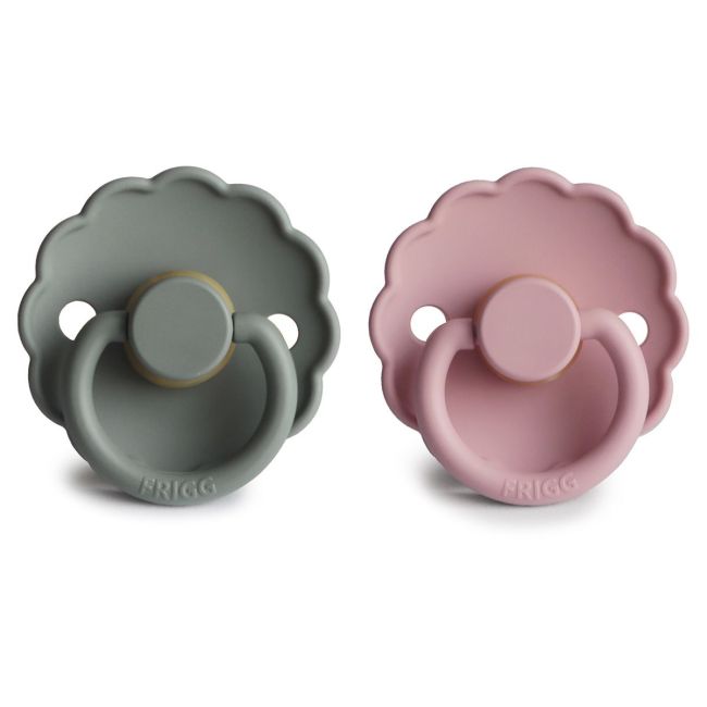 Pacco di 2 ciucci Block in lattice Daisy French Gray/Baby Pin 0+