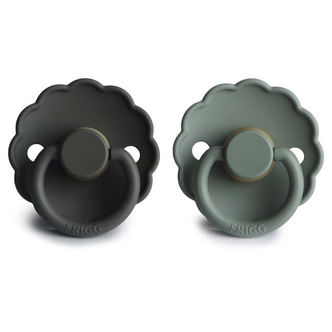 Pacchetto di 2 ciucci Block in lattice Daisy Graphite/Lily Pad 6+