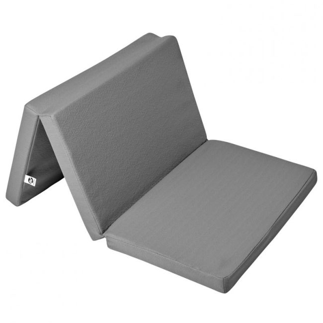 Faltbare Reisebettmatratze Grau 120x60