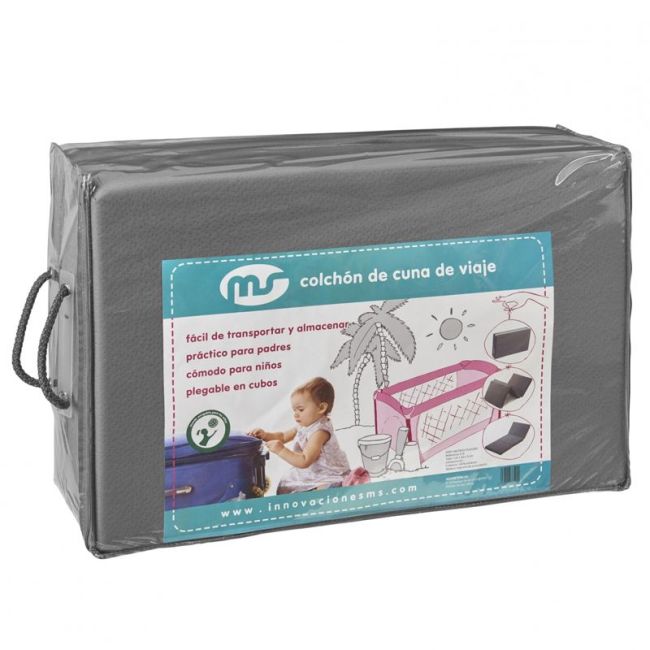 Faltbare Reisebettmatratze Grau 120x60