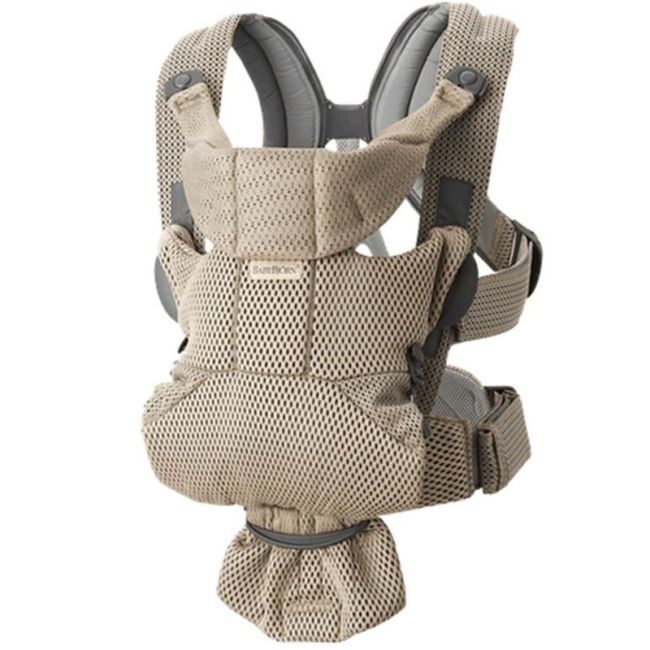 PORTE-BÉBÉ SAC À DOS MOVE BABYBJÖRN TISSU GRIS / BEIGE, MAILLE