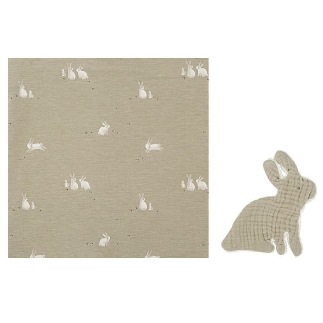 MUSLIN 115X115+DOU DOU 566 BUNNY 522 VM GREEN MU