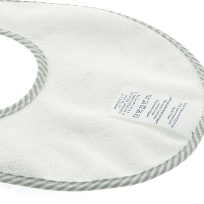 Bavoir rond avec velcro Greeny Vert 16X19X1 cm