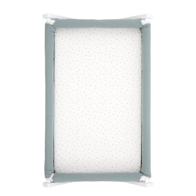 Lenzuolo per mini culla, confezione da 2 pezzi, 50x82x10 cm, colore verde magia.