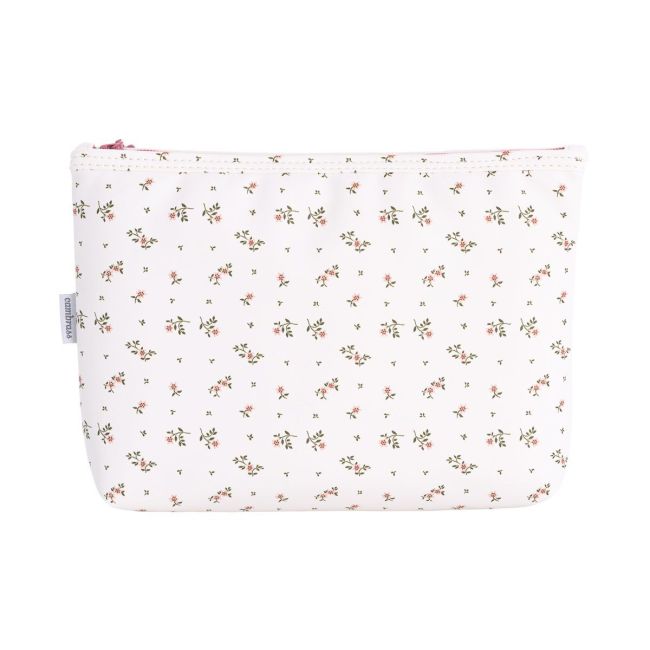 Sac de toilette Aura Beige/Fleurs 6X28X20 cm