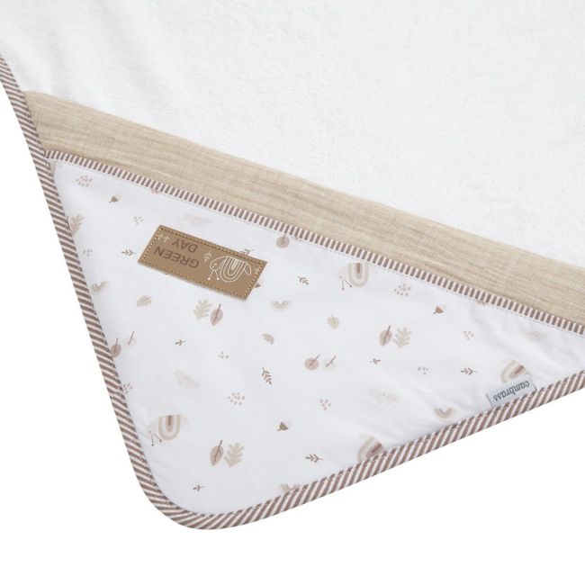 Asciugamano per neonati 100x100x1 cm Greeny Beige