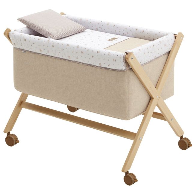 Berceau pliant en bois Greeny beige/naturel 55X87X74 cm