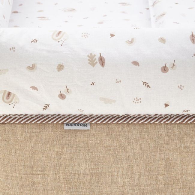 Berceau pliant en bois Greeny beige/naturel 55X87X74 cm