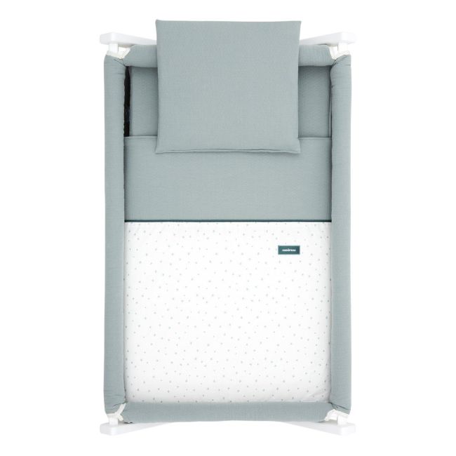 Culla a forbice in legno Magia Verde/Bianco 55X87X74 Cm