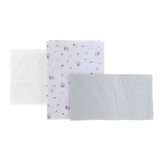 Drap Berceau 3 Pcs 80X120X1 cm Greeny Vert CAMBRASS - 1