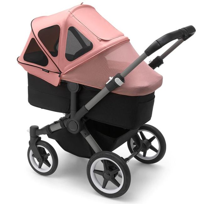 Belüftetes Verdeck für Bugaboo Donkey in Sonnenaufgangsrosa.
