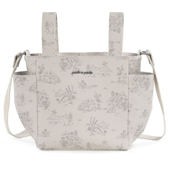 Sac bandoulière en toile de Jouy crème