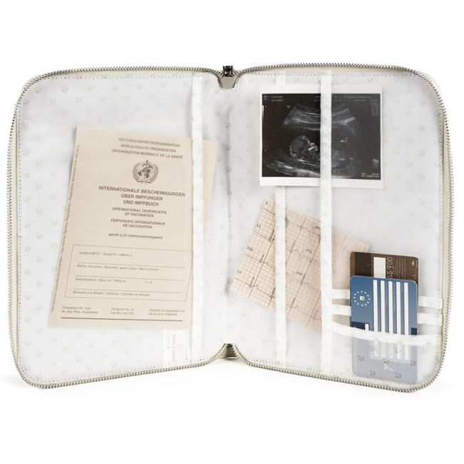 Porte-documents Bébé Toile de Jouy Cream