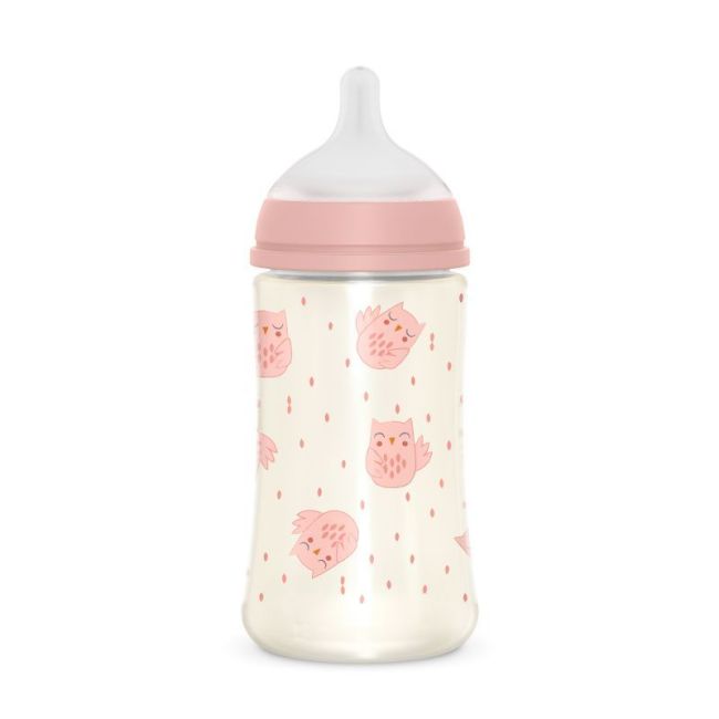 Bonhomia 270 ml Flasche mit SX Pro Medium Flow Sauger in Rosa.
