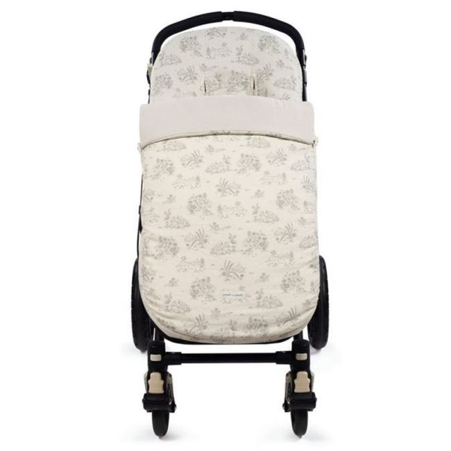 Housse de siège intermédiaire Toile de Jouy Cream