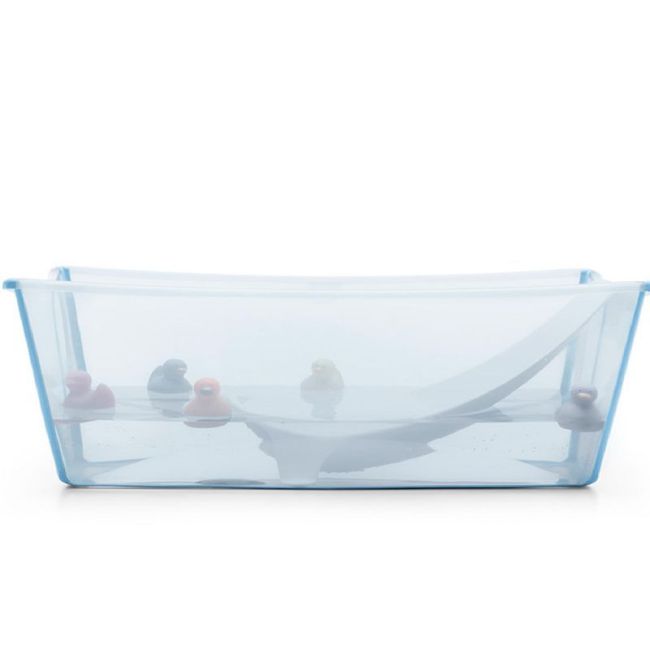 Ensemble de baignoire pliable pour bébé Flexi Bath Ocean Blue avec siège