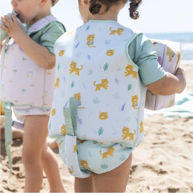 Costume da bagno pannolino 6-9 mesi verde caccia SARO - 5