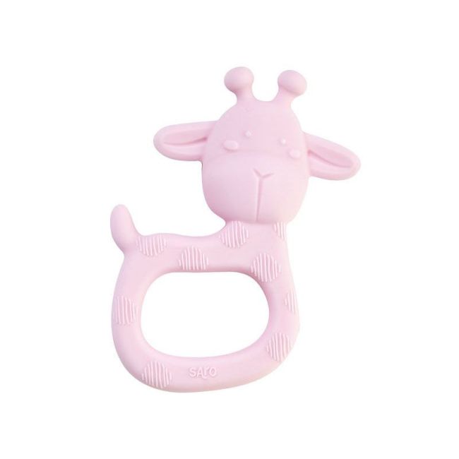 Dentition en silicone Girafe Party Rose