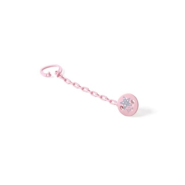 Schnullerhalter aus Kunststoff Boho Pink