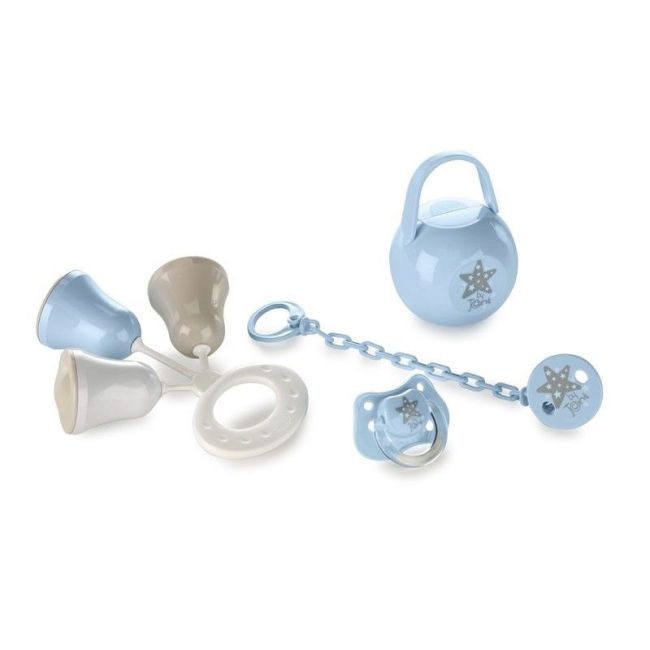 Geschenkset Schnuller und Zubehör Star Aquarell Blau