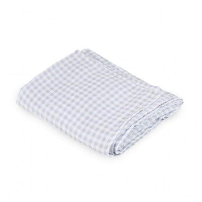 Muslin Bambu-Baumwolle Montana Vichy - Grau BONJOUR BEBE - 1