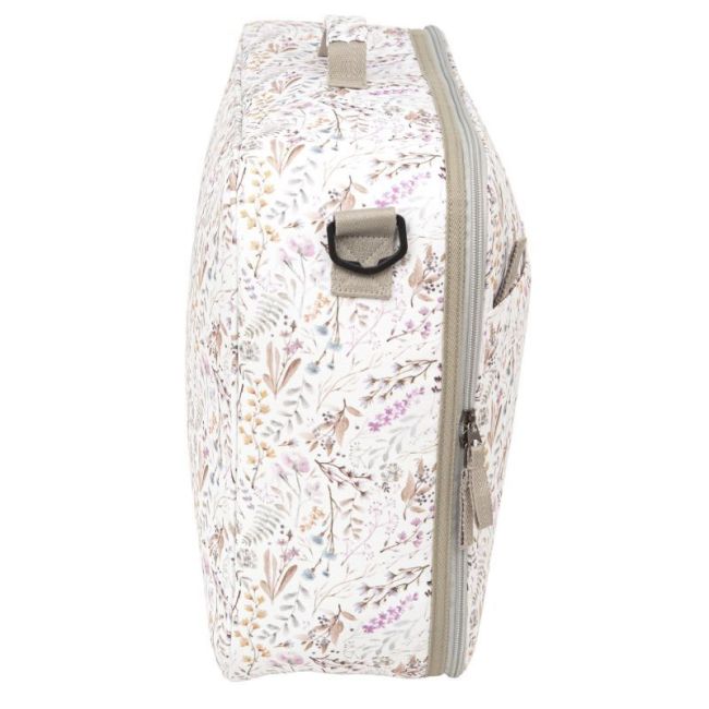 Valise + Table à Langer Imprimée Niza - Blanc/Lilas