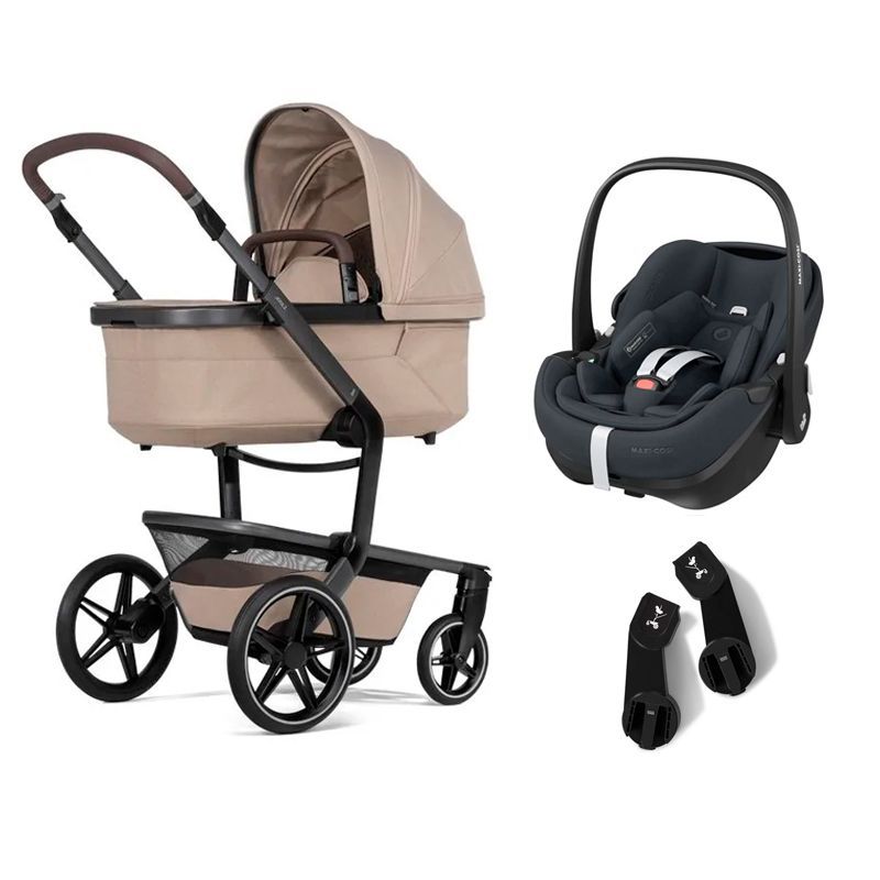 Kinderwagen Trio Joolz Day 5 Sandy Taupe mit Babyschale Pebble Grau - JOOLZ  | BebeCenter