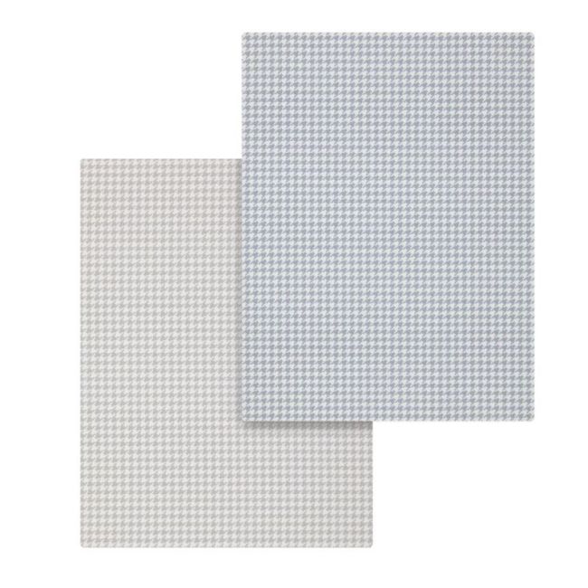 Lenzuolo per culla/Carro duo 2 pezzi 35X80X7 cm Mini Windsord Grigio CAMBRASS - 2