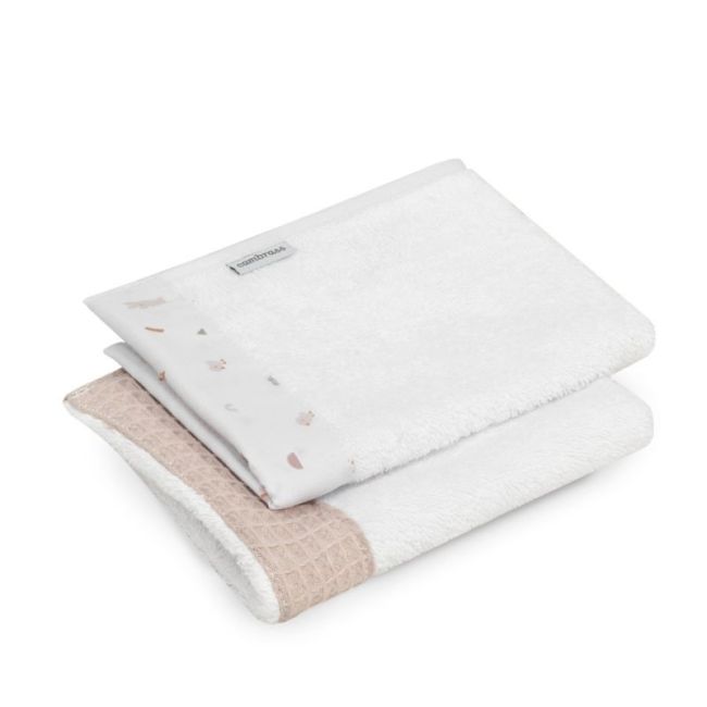 Gioco 2 Asciugamani Rabbit Beige 25X35X1 Cm CAMBRASS - 1