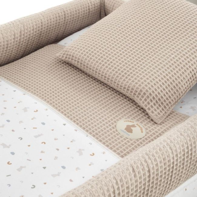 Culla a dondolo in legno coniglio beige/naturale 55x87x74 cm CAMBRASS - 3