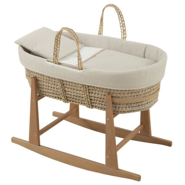 Moses Palma Imbottito + Piede M.Nat Lino Rosa/Naturale 39X80X25 Cm CAMBRASS - 1