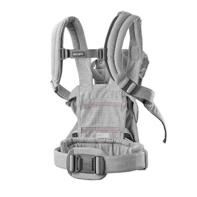Sac a dos porte bebe Harmony Woven Gris clair chine BABYBJORN BebeCenter