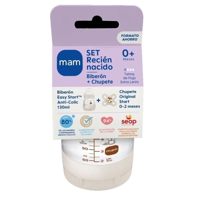 Biberón Easy Start Anti-Colic 130ml + Chupete Original Start 0-2