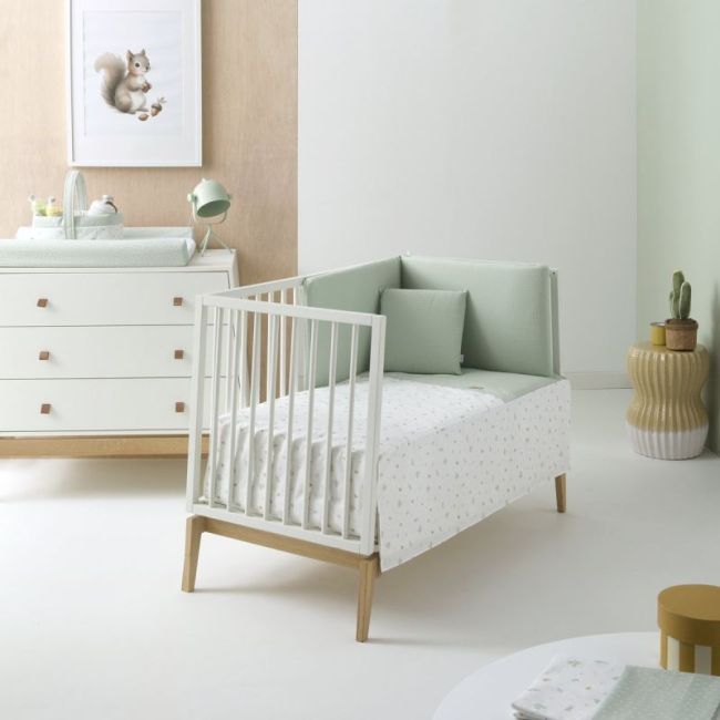 Miniculla a forbice in legno Ardi Verde/Bianco 55X87X74 Cm