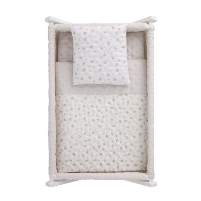 Minicuna Forbice Legno Branch Beige/Bianco 55X87X74 Cm