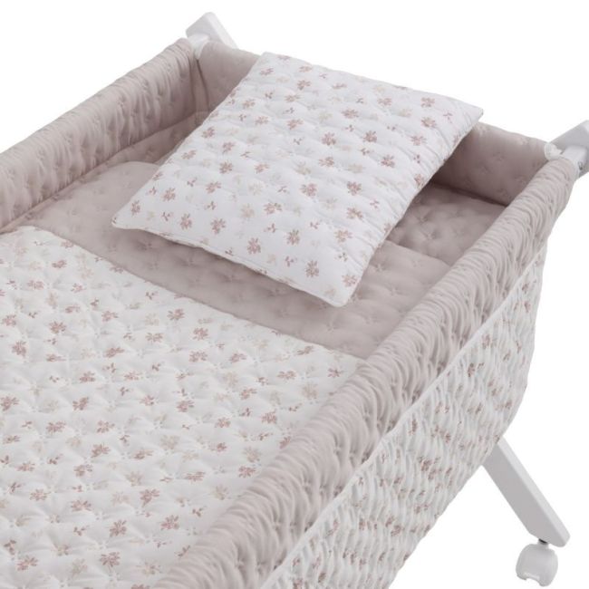 Minicuna Ciseaux Bois Branch Rose/Blanc 55X87X74 Cm