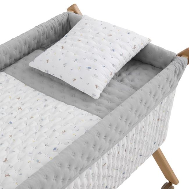Minicuna Ciseaux Bois Maison Bleu/Naturel 55X87X74 Cm