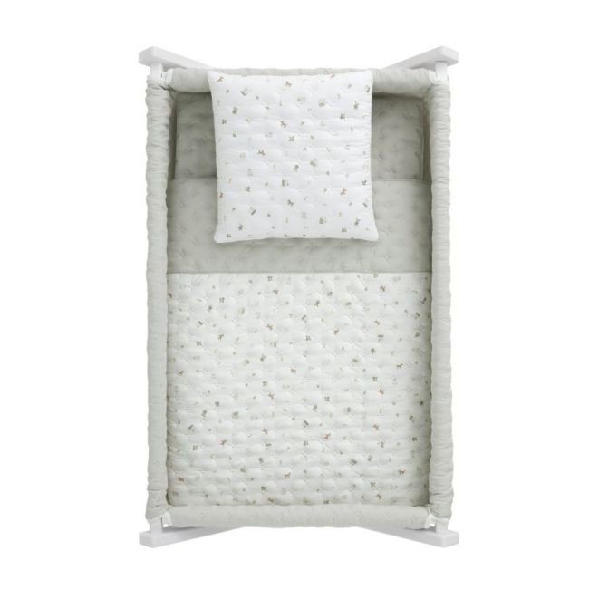 Minicuna Ciseaux Bois House Mint/Blanc 55X87X74 Cm